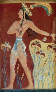 King-Priest or Prince with Lilies, from the Palace at Knossos, 16th century B.C. 